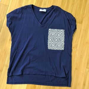 BOGO Zara oversized woven pocket t